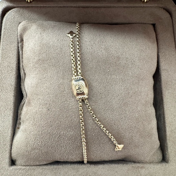 David Yurman 18K Yellow Gold with Diamonds Cross Bracelet - Picture 3 of 4